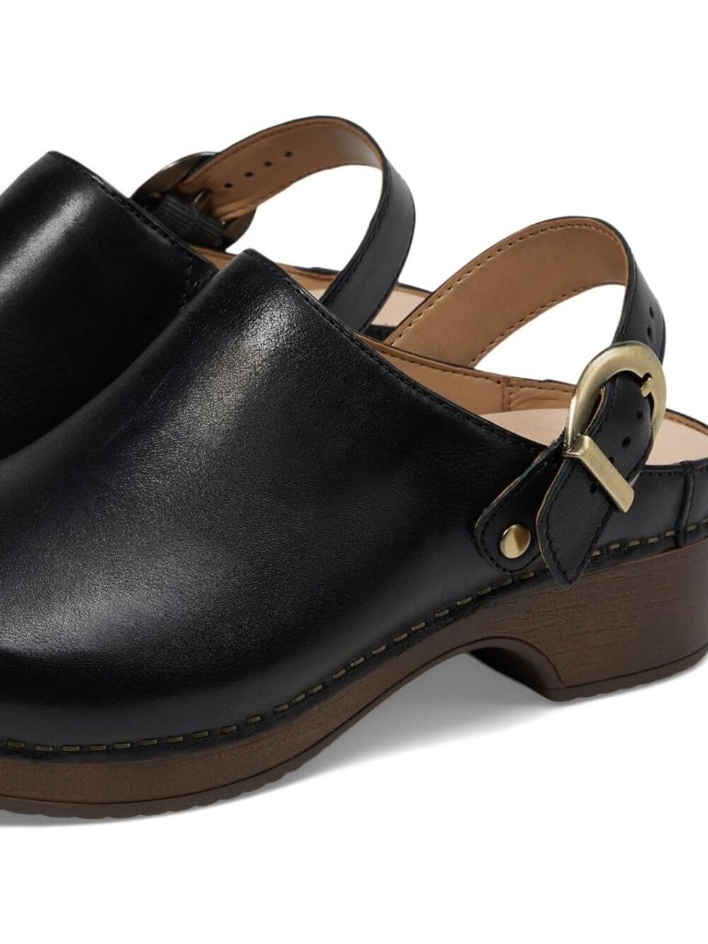 Dansko Baylor Black w/ gold buckle